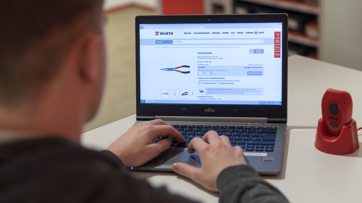 Online Shop of Würth Industrie Service - order easy and fast