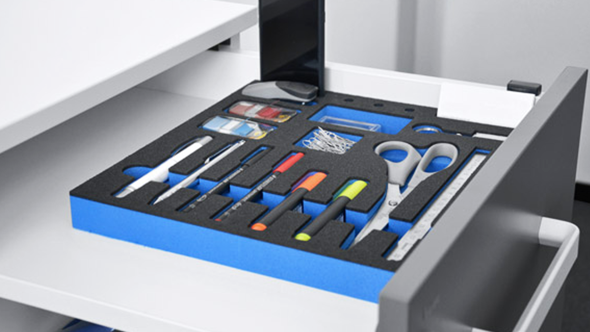 Customised hard foam inserts for office, organisation, etc.