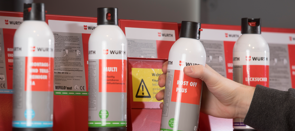 Spraydosen automatisiert wiederbefüllen - REFILLO®mat Spraydosen automatisiert wiederbefüllen