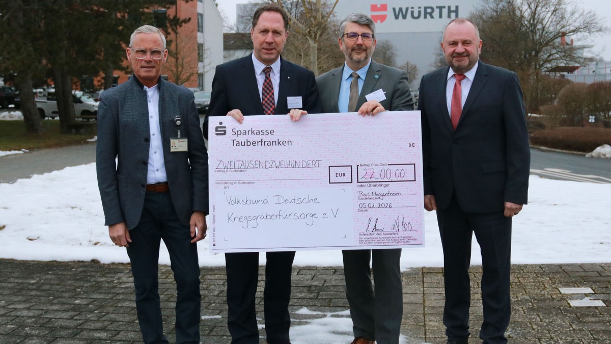 Engagement für Gedenken und Frieden – Würth Industrie Service spendet 2.200 Euro