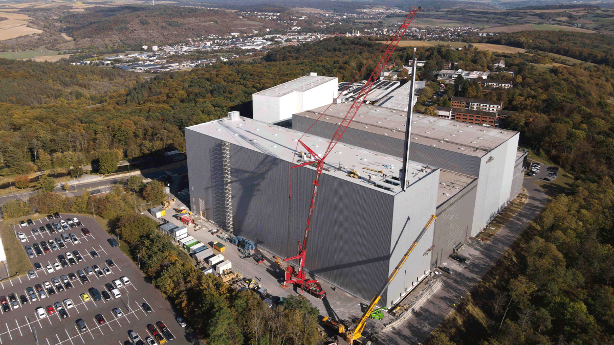 Hochregallager der  Würth Industrie Service nimmt Form an