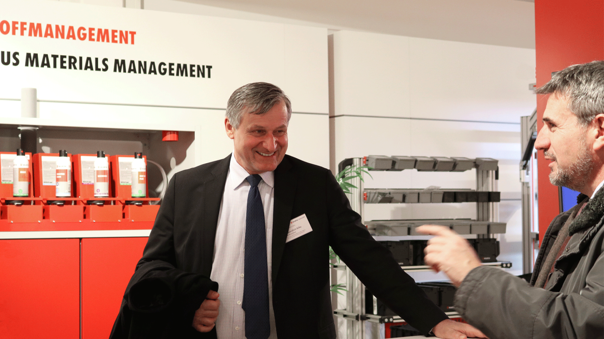 FDP-Fraktionsvorsitzender Rülke bei Würth Industrie Service in  Bad Mergentheim zu Gast